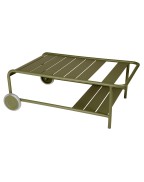 Table basse de jardin à roues LUXEMBOURG 105x65 cm - FERMOB