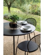 Table de jardin Ø110cm LORETTE / 6 places - FERMOB