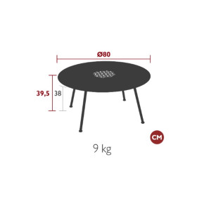 Table basse Ø80 cm LORETTE - FERMOB